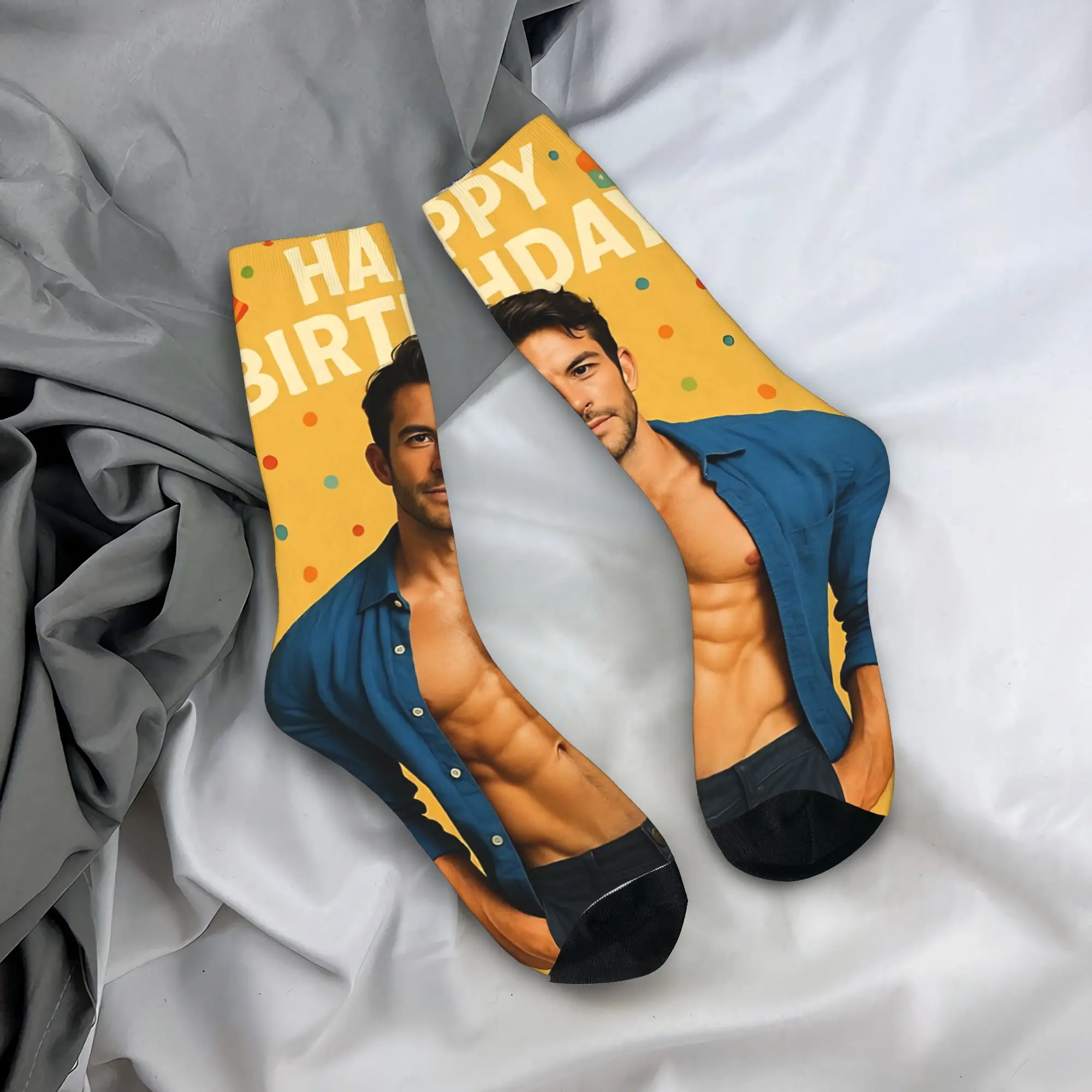 

Чулки Jonathan Bailey, женские и мужские носки, средние мягкие забавные носки, зимние уличные нескользящие носки на заказ, подарок