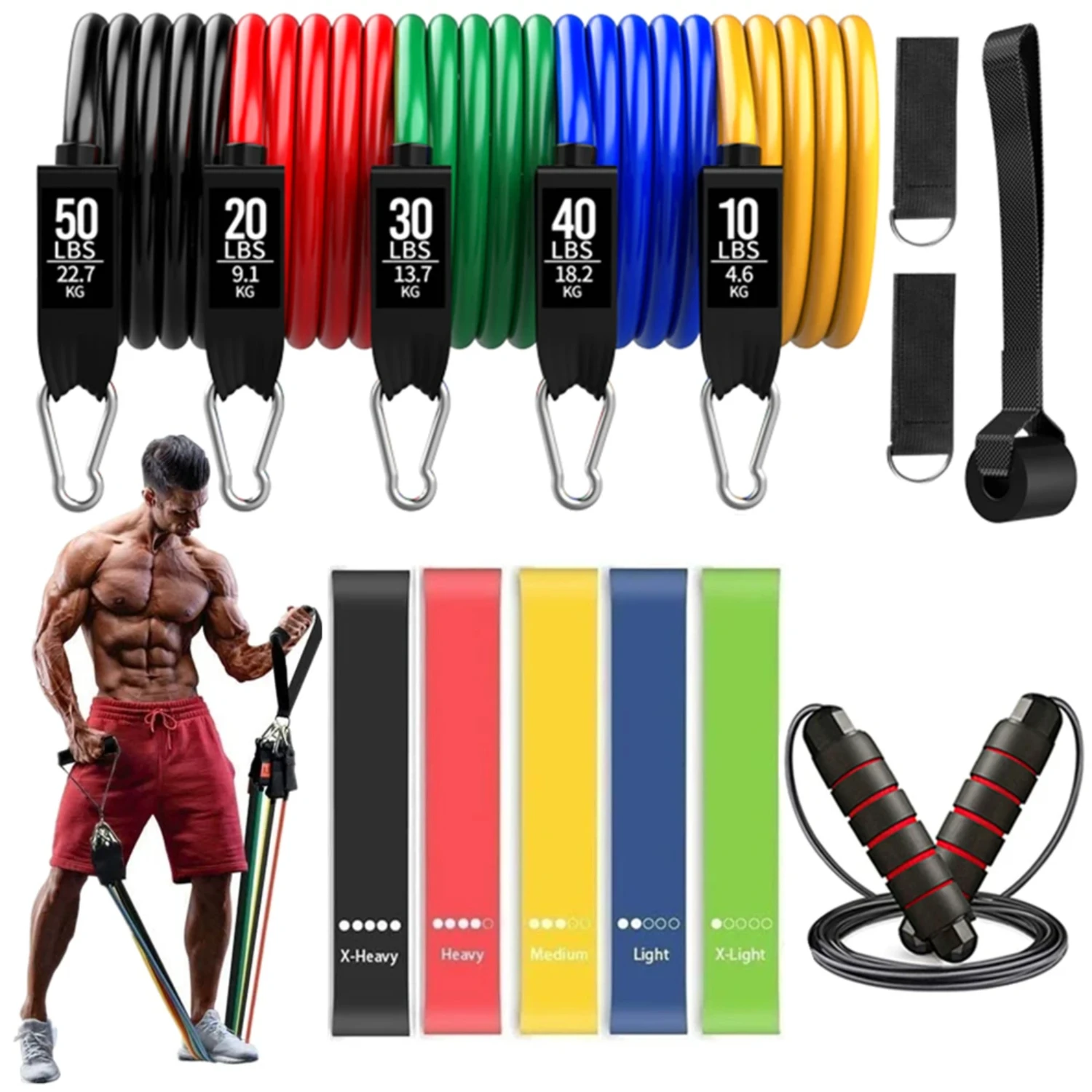 New 150lb Fitness Resistance Bands Set Yoga Elastic Band Booty Belt Training Loops Bands Workout Gym Equipment   Bodybuilding