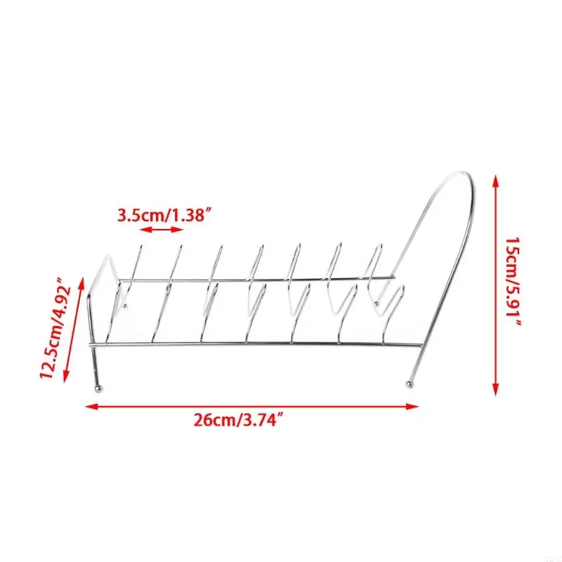 

T21C Plate 8 Slots Plated Dish Racks Countertop Drying Stand