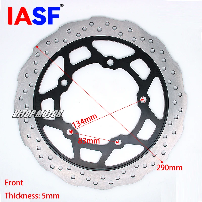 Fits for Suzuki GSXR250 GSXR 250 GSX250R Katana 250 2018 2019 Motorcycle Front Brake Disc Rotor 290mm 5mm Brakeswith Brake Pads
