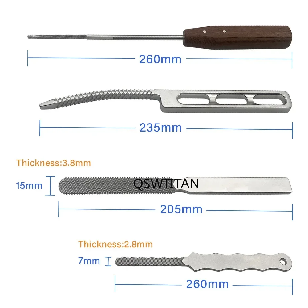 Bone File Stainless Steel Trochlea Rasp Bone Grind Bone Joint Autoclaveable Orthopedic Instrument pet 1pc