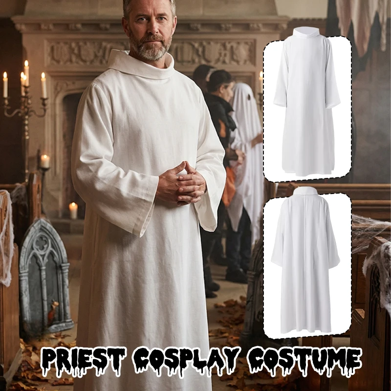 

Church Cosplay Halloween Chorus Performance Middle East Arab Christian Catholic Priests Clergy Robes Pastor Father Costume