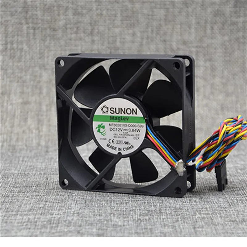 For Sunon MF80201VX-Q000-S99 DC 12V 3.84W 0.32A 8cm 8020 80x80x20mm Magnetic Bearing Cooling Fan