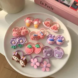 Girl's Hair Accessories Cute Cartoon Little Pinch Thumb Rings Children's Headbands Do Not Harm Hair Softness Sprouting Ropes