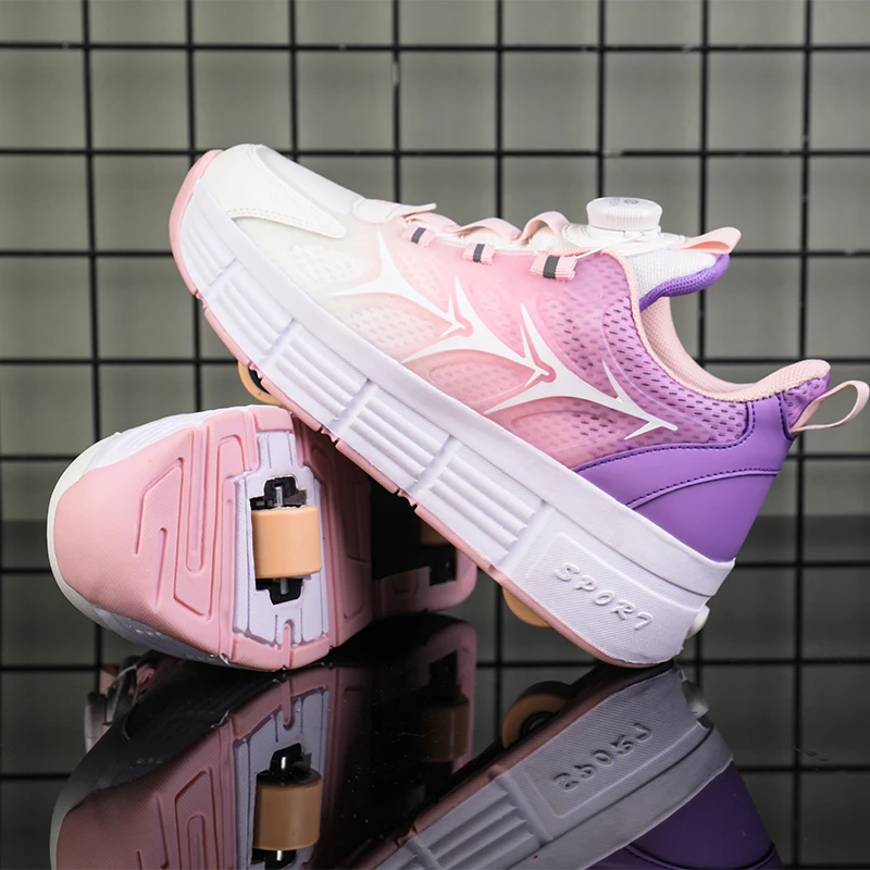 

Kids' New Warm Heelys: Winter Fall Invisible 4-Wheel Retractable Roller Shoes (Boys & Girls)