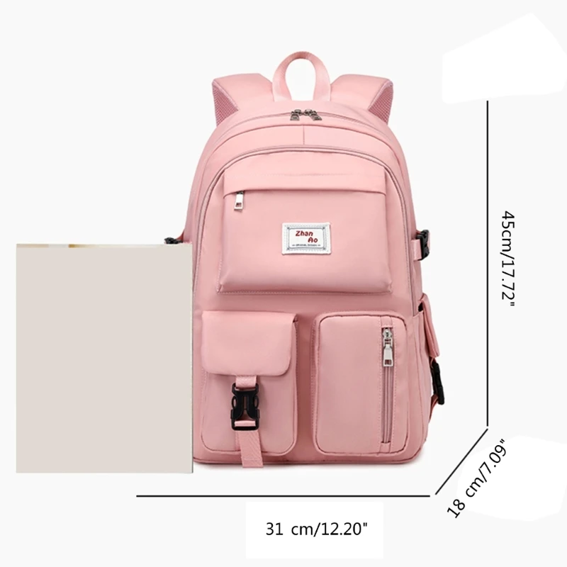 Mochila escolar portátil mochila capacidade faculdade saco livro sacos casuais para menina menino juventude