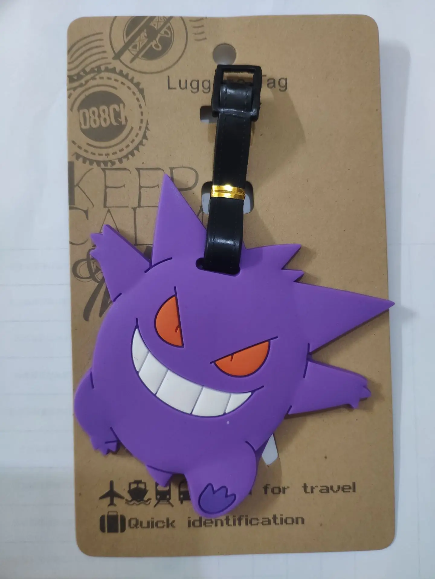 Cartoon Pokemon Travel Luggage Tag Accessories Cute Pikachu Gengar Eevee Suitcase ID Addres Holder Boarding Baggage Tag Label