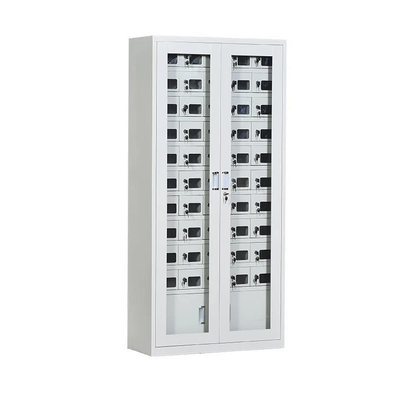 

Thickened steel mobile phone cabinet Construction site school mobile phone charging cabinet Unit employee mobile phone storage