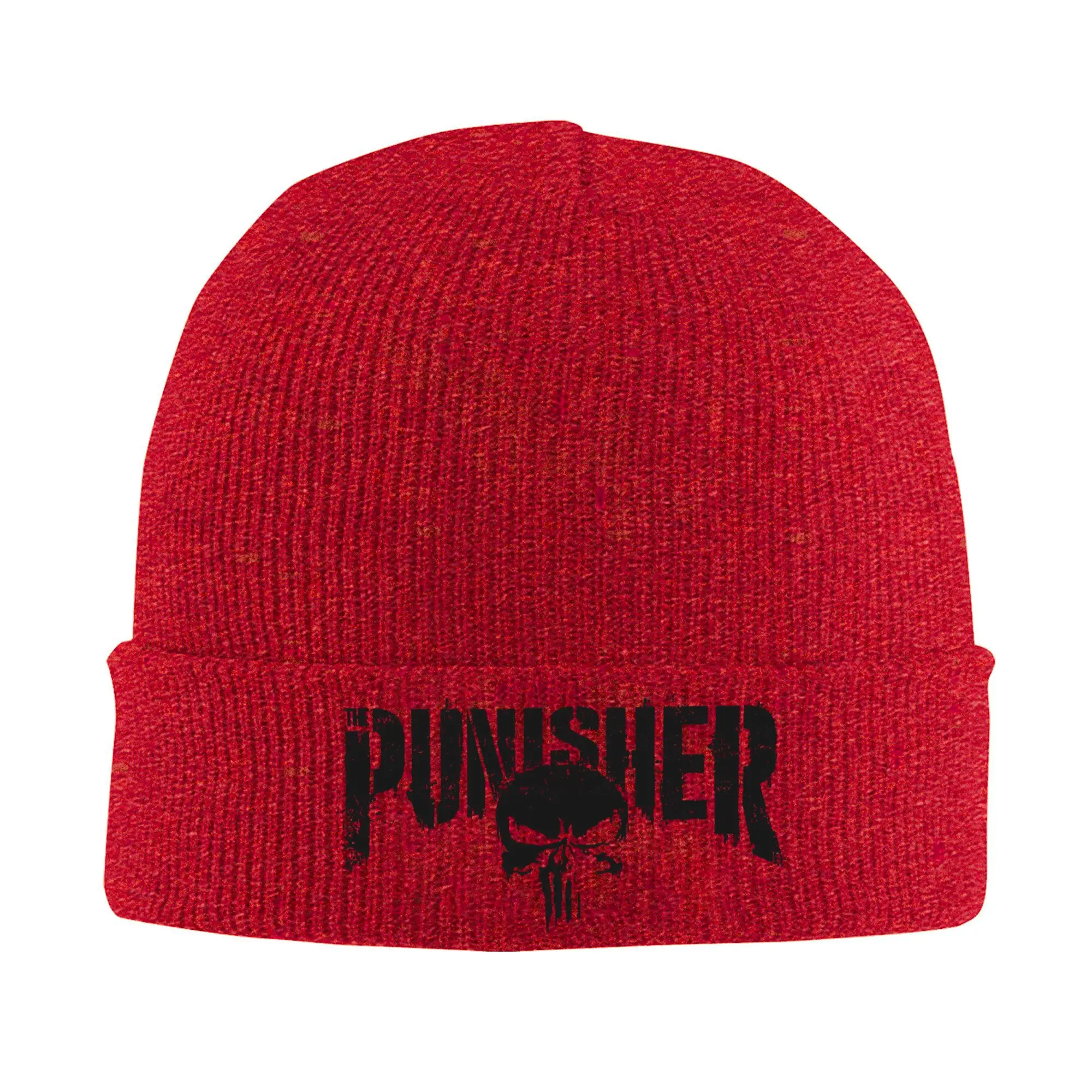 Custom Superhero Beanie Cap Unisex Winter Warm Bonnet Homme Knitted Hat Outdoor Ski Punisher Skull Symbol Skullies Beanies Caps