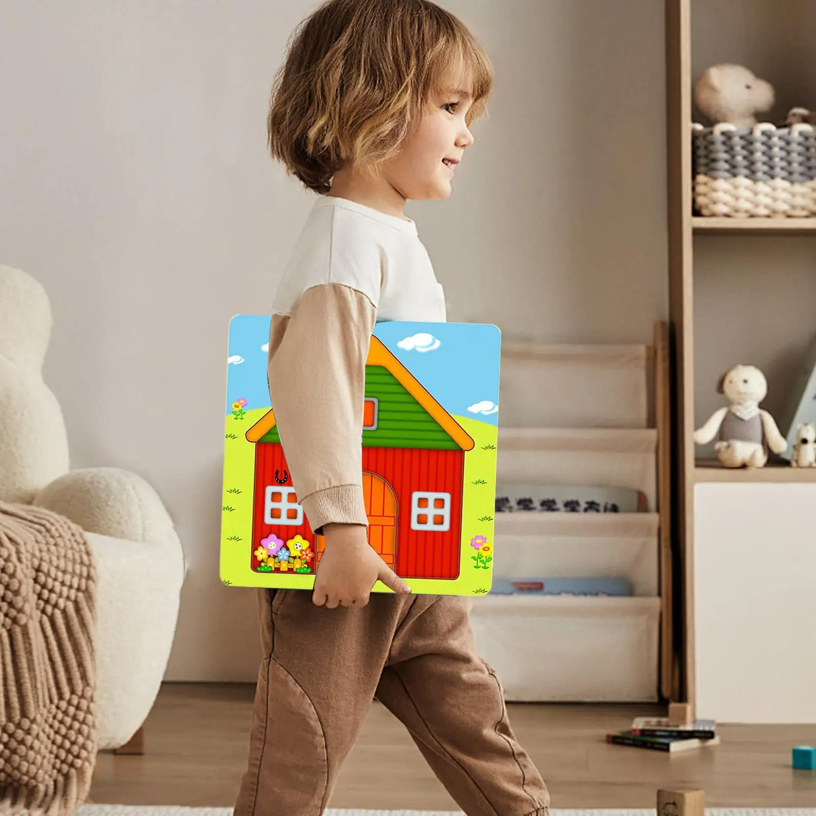 ألغاز للأطفال على شكل حيوانات ألعاب تعليمية متعددة الطوابق لمرحلة ما قبل المدرسة ألغاز الصور المقطوعة للأطفال والبنات والسفر المنزلي والمدرسة المنزلية #2