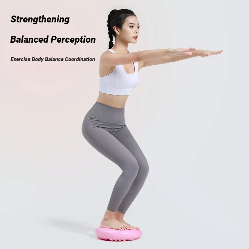 وسادة توازن قابلة للنفخ سميكة مقاومة للانفجار وناعمة لتدليك اليوجا وتمارين كرة المقعد #3