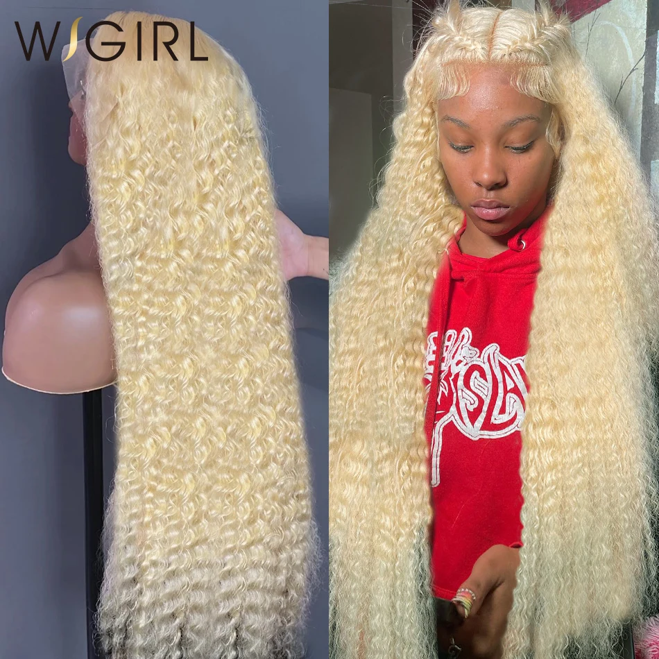 Wigirl HD 30 40 Inch 613 Blonde Deep Wave 13x6 Lace Frontal Wig Glueless Ready To Go Curly 13x4 Lace Front Human Hair Wigs