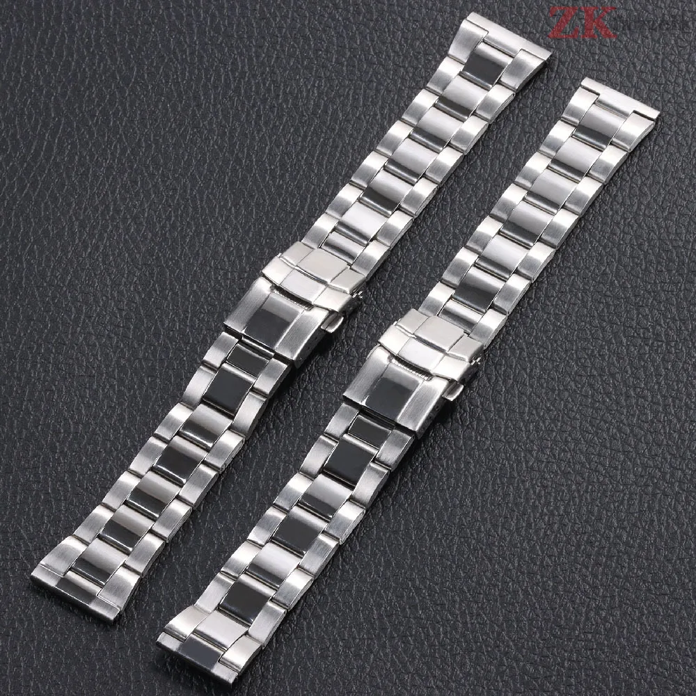 Stainless Watchband 20mm Steel Strap 22mm Metal Wristband for Seiko for Submariner Bracelet Middle Polished for Apple Watch 49mm