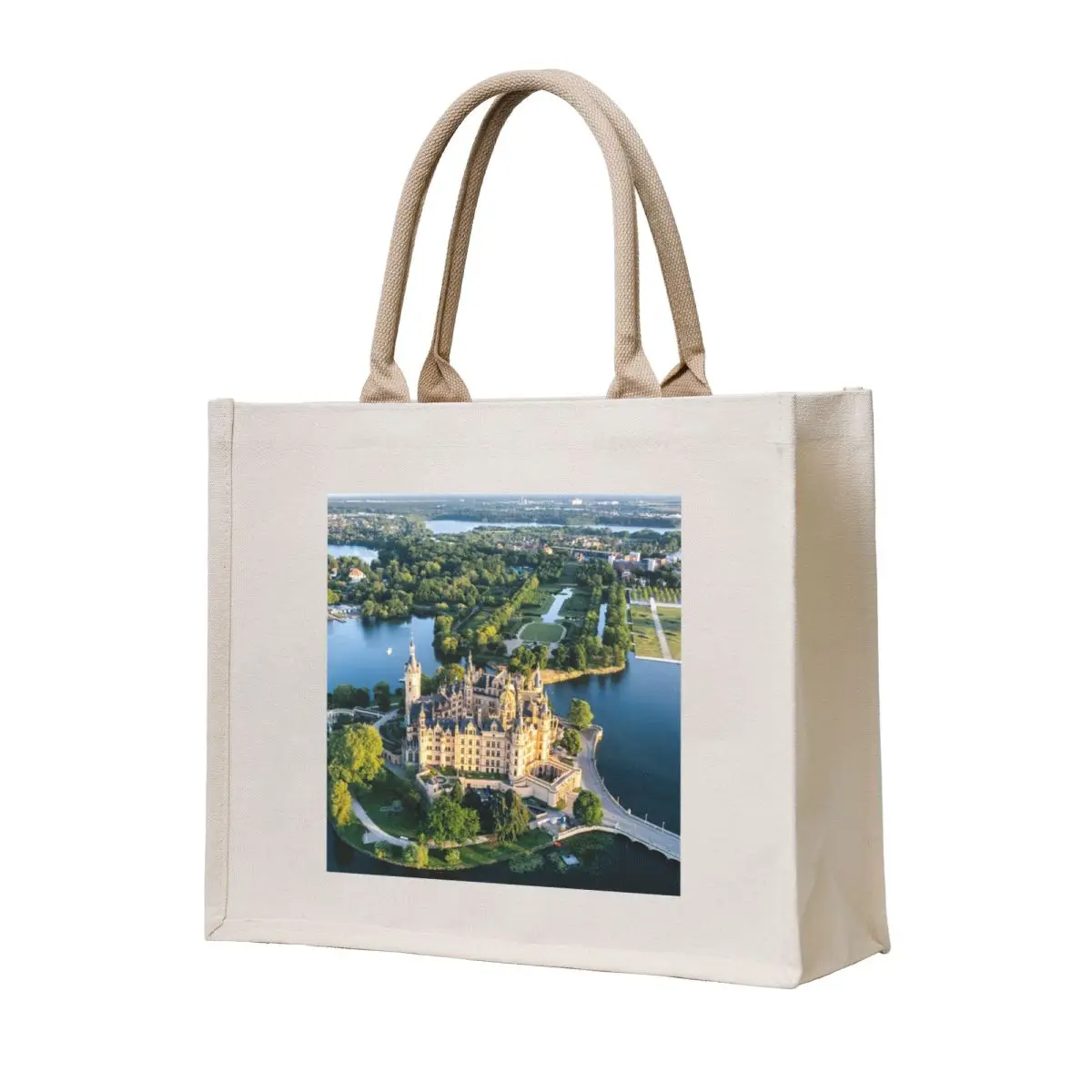 

Schwerin Castle Drone 1 Tote Bag Canvas bag for women tote bag custom Women's shopper