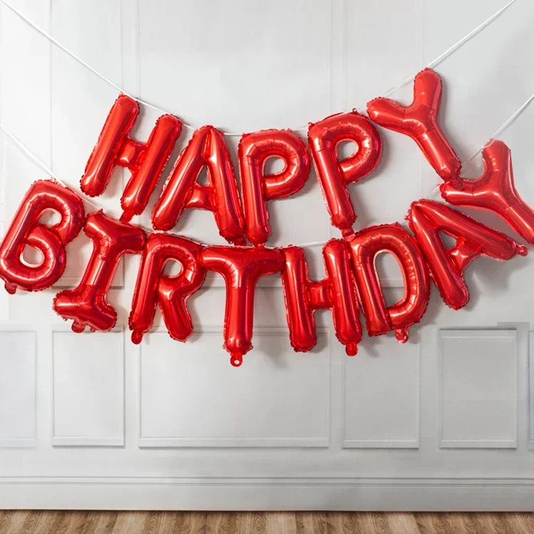 Geburtstagsballon Roségold Farbe Folie Buchstabenballons Set Alles Gute zum Geburtstag Dekoration Globos Kinder Partyzubehör – Detail 3