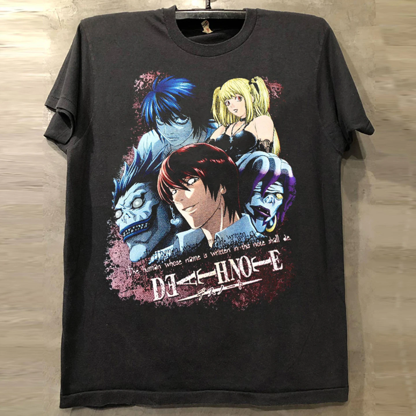 Death Note Short Sleevetee American Stylecool Small Collar Trendy Cotton Tee for Teenagers Summer Fashion