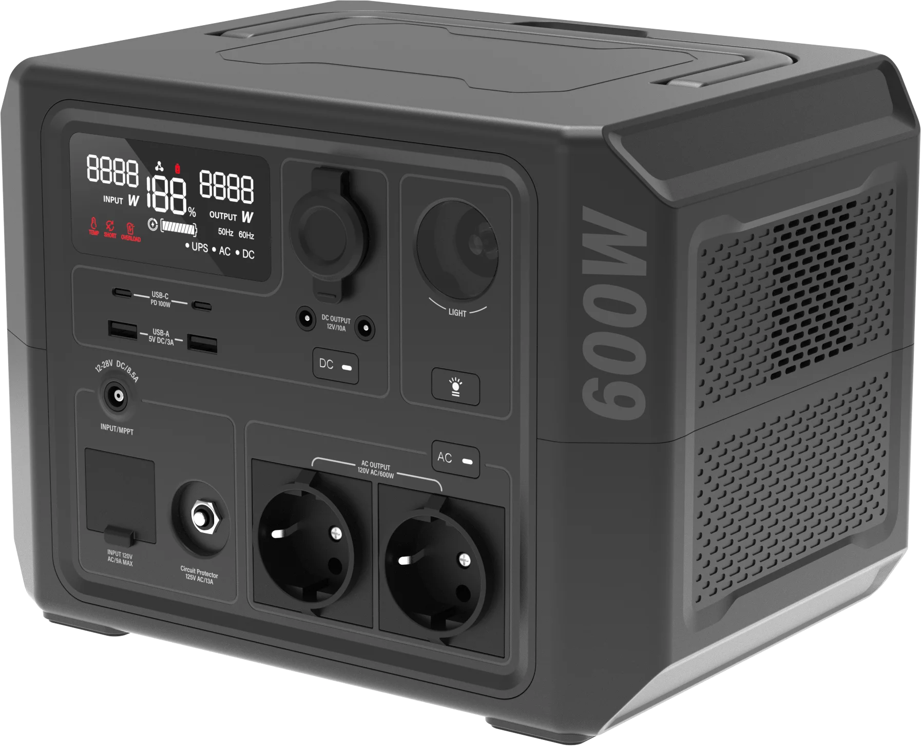 

Новый энергетический генератор, 6-полосная быстрая зарядка, аккумулятор Lifepo4, 600 Вт, портативная электростанция Estacion De Energia Portatil