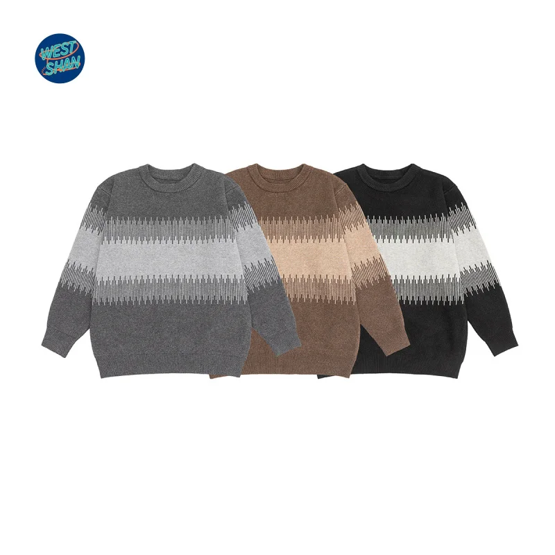 

WESTSHAN Top Quality EU US Size Winter AutumnCable Knit Long Sleeve Crewneck Oversized Loose Outfits Chunky Pullover Sweater