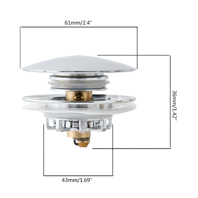 Bounce Drain Bathtub Water Sealing Plug Anti-clogging Push-type Bounce Cores