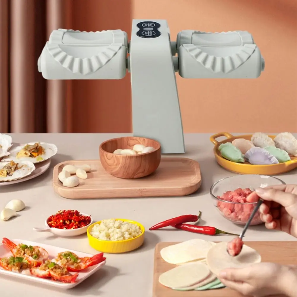 Electric Automatic Dumpling Maker DIY Labor-saving Dumpling Mould Machine Rechargeable Time-Saving Double Head Dumpling Mould