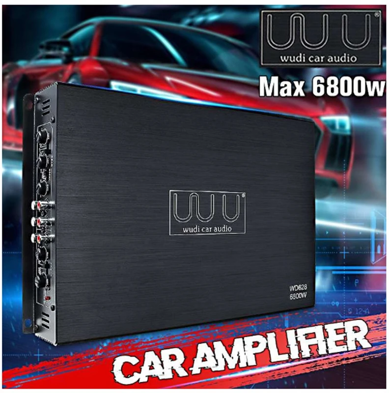 

6800W WD628 Automotive Power Amplifier 4-channel High Power Automotive Audio Retrofit Power Amplifier