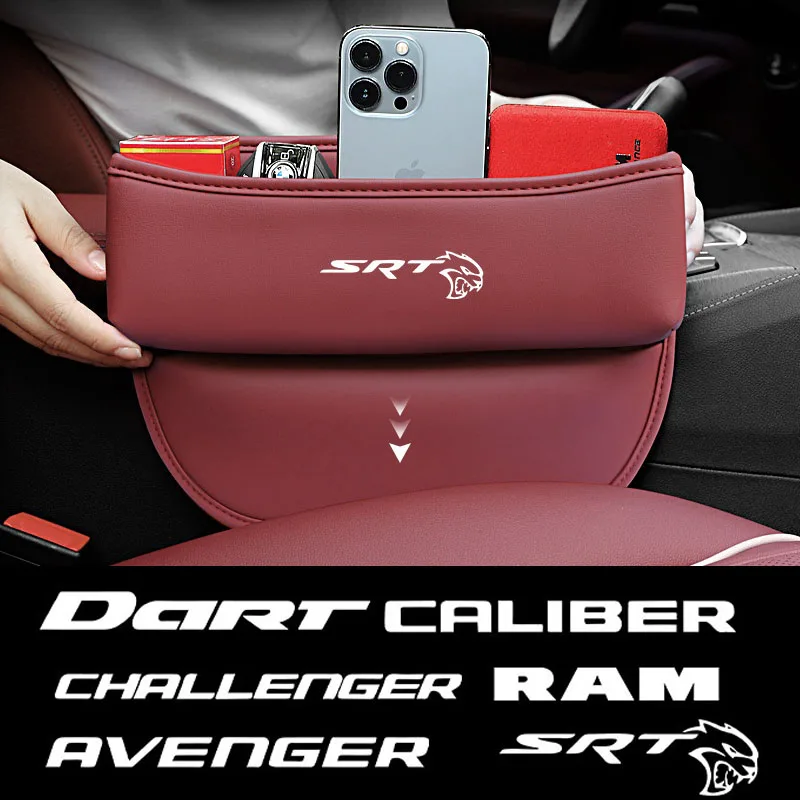 

Multifunctional Car Seat Side Gap Filler Storage Pocket Big Capacity Box For Dodge SRT RAM CHALLERGER Avenger Caliber Dart