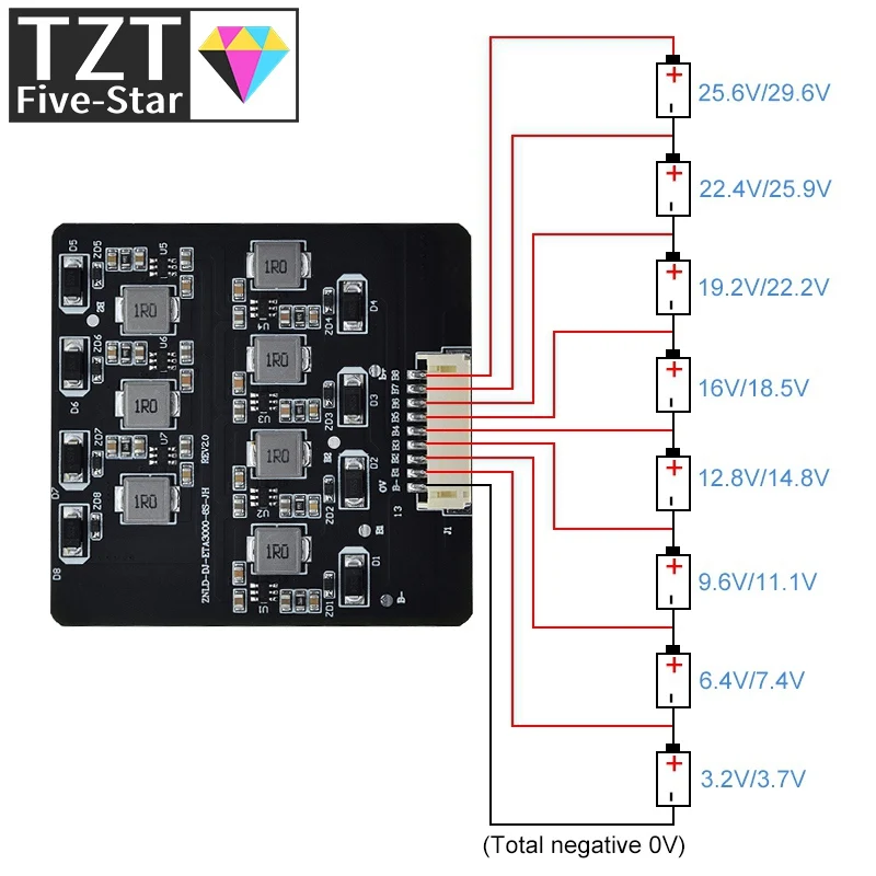 BMS 2S-8S 1.2A Balance Board Lifepo4 LTO Lithium Battery Active Equalizer Balancer Energy Transfer Board BMS 3S 4S 5S 6S 7S 8S