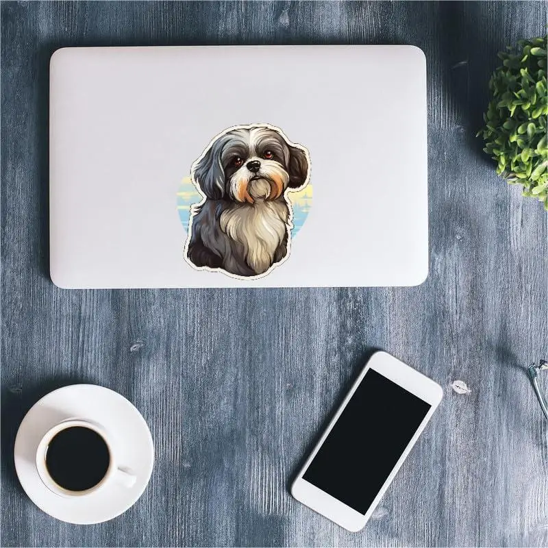 Persönlichkeit Shih Tzu Auto aufkleber Hund Aufkleber JDM Haustier Hund Aufkleber Warnung Aufkleber Auto LKW Van Geländewagen Fenster Wand Tasse Laptop