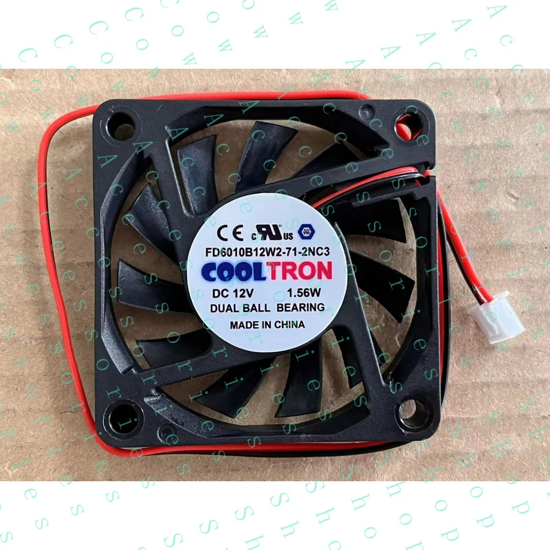 PP+ 1PC 2-wire cooling fan 60*60*10mm  FD6010B12W2-71-2NC3 12V 1.56W