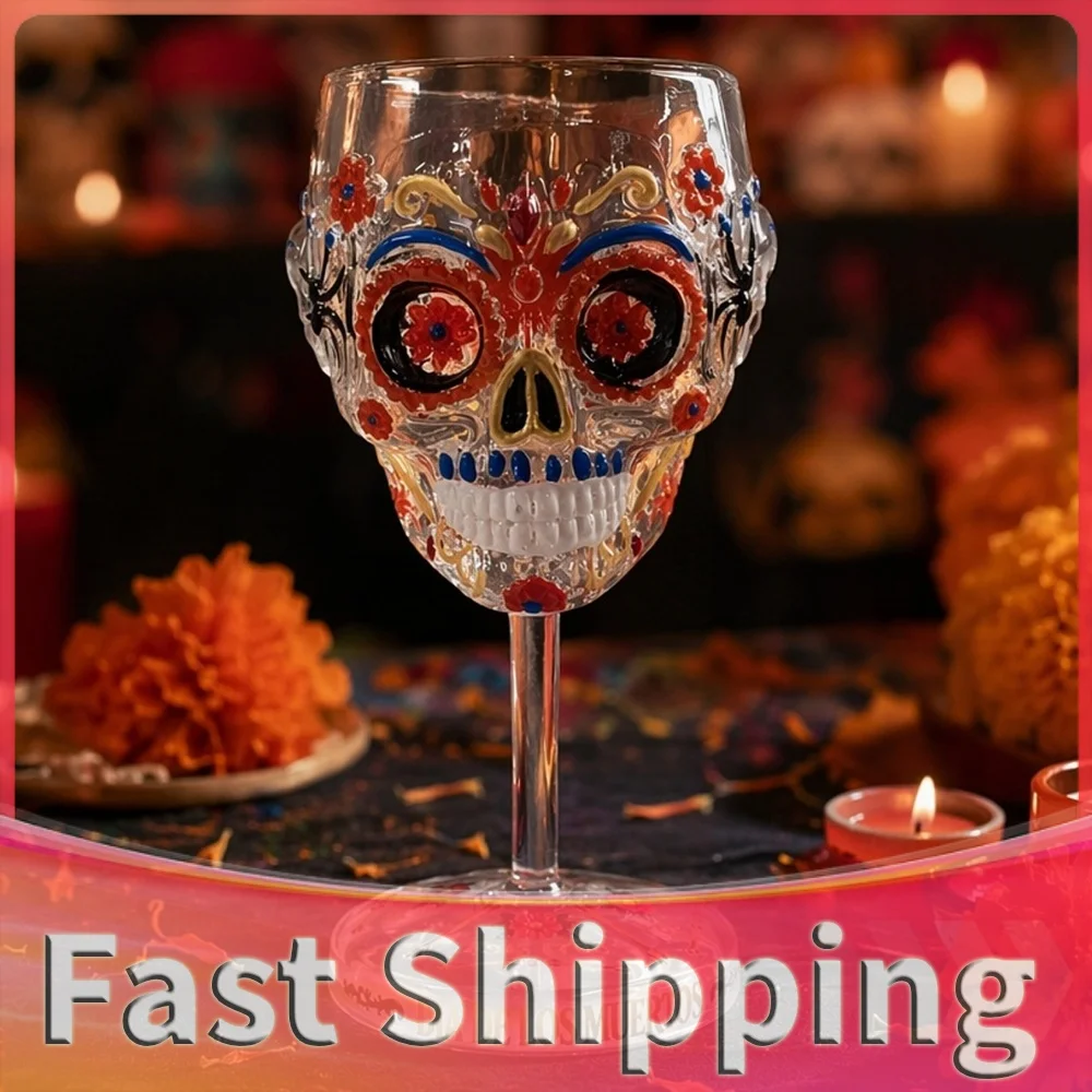 Skull Wine Glass Barware Accessories Drink Goblet Drinking Glasses Goblet Drinking Cup for Liquors After-Dinner Drinks and More