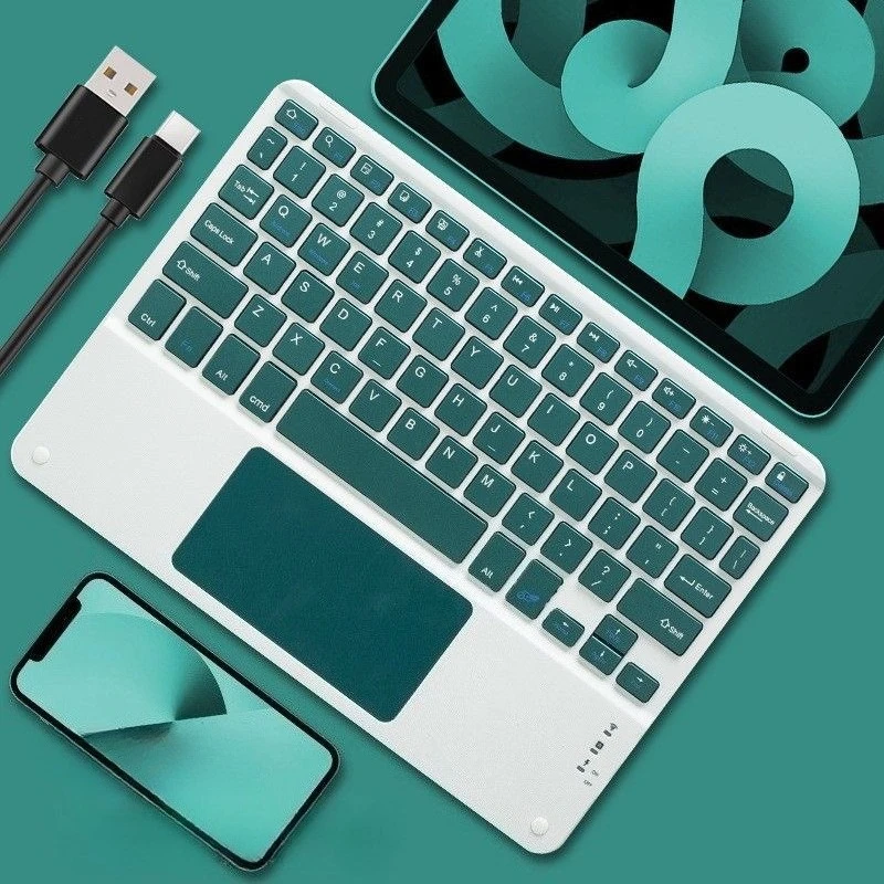 Tablet Keyboard for IPad Mobile Phone Tablet PC Rechargeable Magnetic Bluetooth Keyboard Silent Office with Touchpad Gamer Gifts