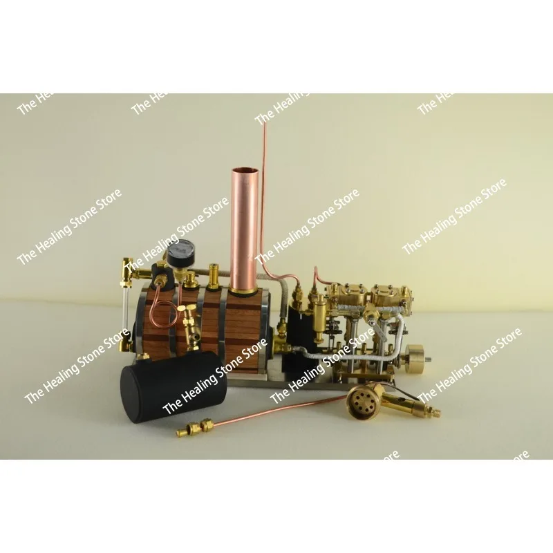 Inline two-cylinder reciprocating steam engine model power pack