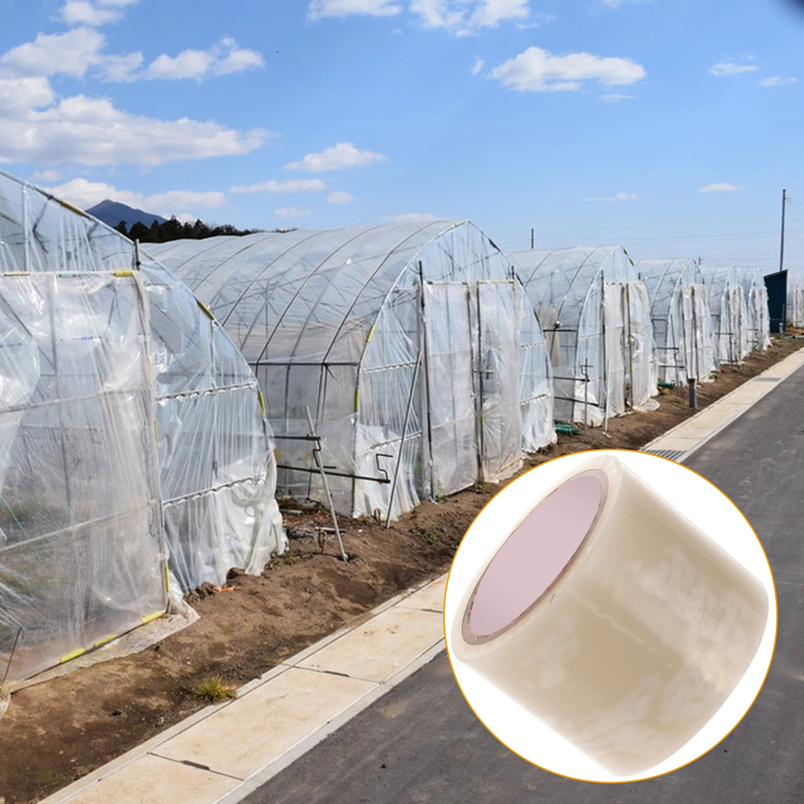 

Thick Greenhouse Repair Tape Pe Weatherproof Sealing For Film Covering Agricultural Tent Canopy Insulated Heat Resistant
