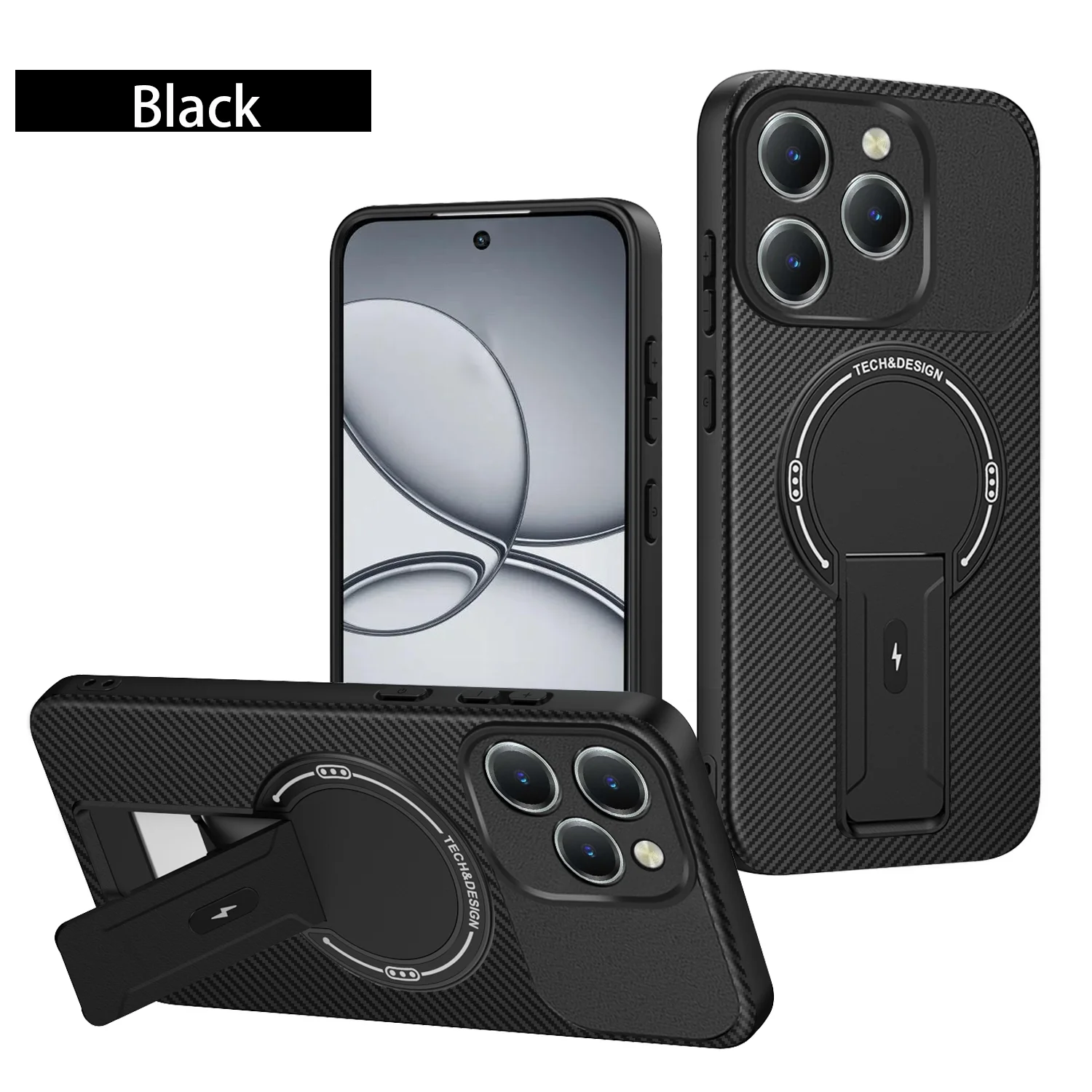 For Infinix Hot 40 Pro Case Infinix Hot 40 Phone Case  Infinix Hot 40i Cover Magnetic Mounting Bracket Protect Back Cover