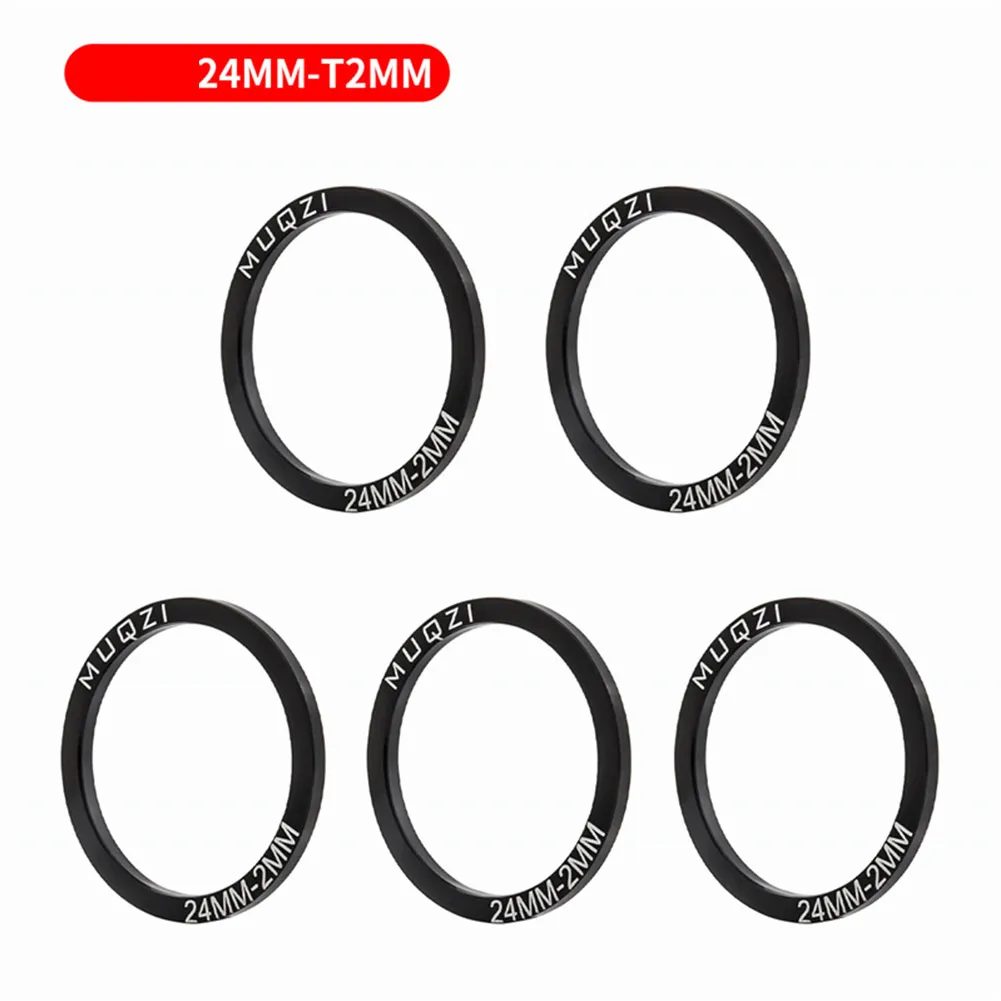 Bike Bicycle Bottom Bracket Crankset Washer Set 5pcs Aluminum Alloy 24/29/30mm Compatible with BB86/91/92/BB30