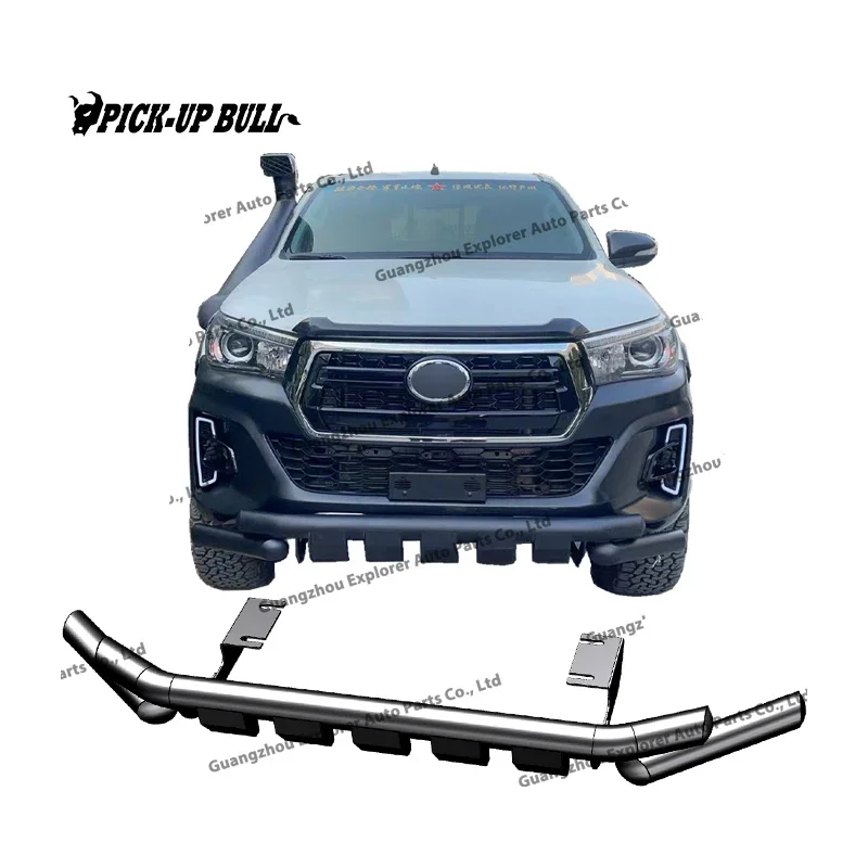 Steel Front Bumper for Hilux 2016-2024 Bull Bar for Hilux Revo Rocco