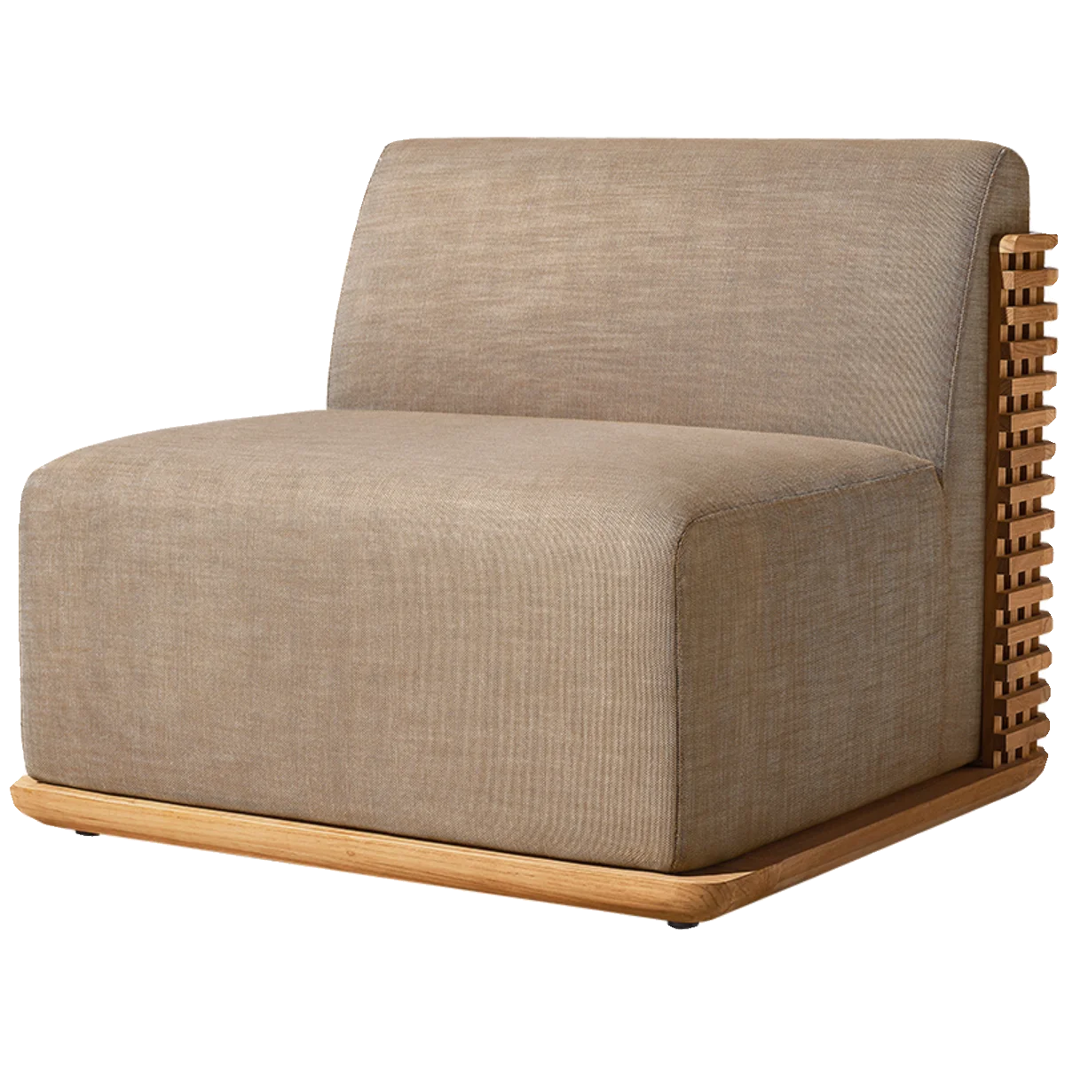 Outdoor courtyard, waterproof teak sofa combination