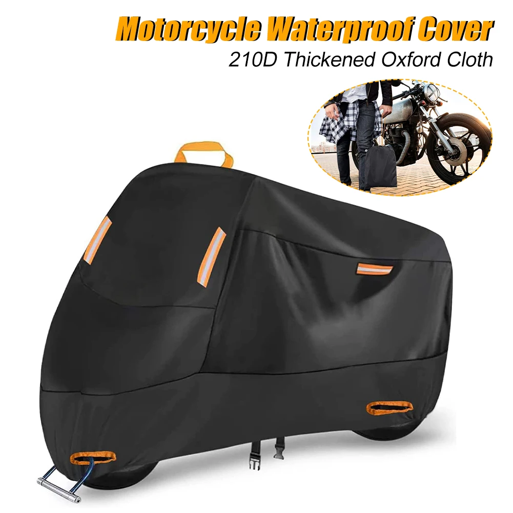 

Universal Motorcycle Cover Waterproof 210D Thick Oxford Cloth Dust Rain Snow Protection Motorbike Rain Cover Sunshade UV Protect