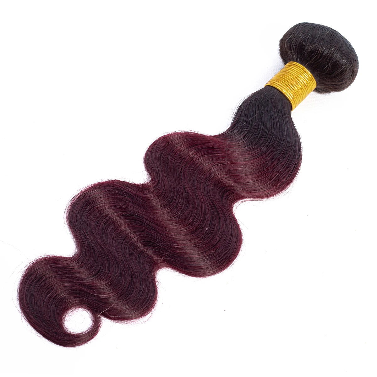 T1B/99J Body Wave Human Hair Bundles Remy Straight Hair Bundles Human Hair Weave Omber Burgundy Hair Extension HairUGo 10A Grade