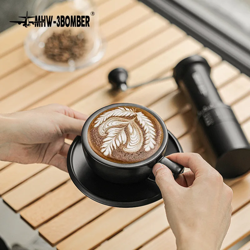 

MHW-3BOMBER Bomber Sawada Cup, Ceramic Cup Coffee Cup, Latte Art Latte Cup Embossed 280ml