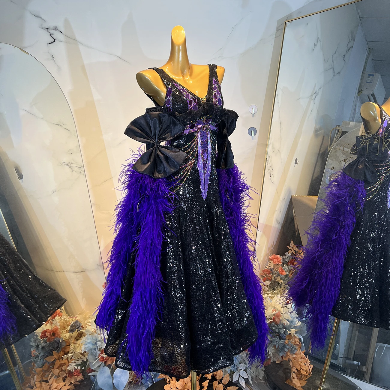 Vestido de baile latino para niños y adultos, vestido brillante de noche personalizado de alta gama con piedra AB, ropa de mujer de Tango precisa