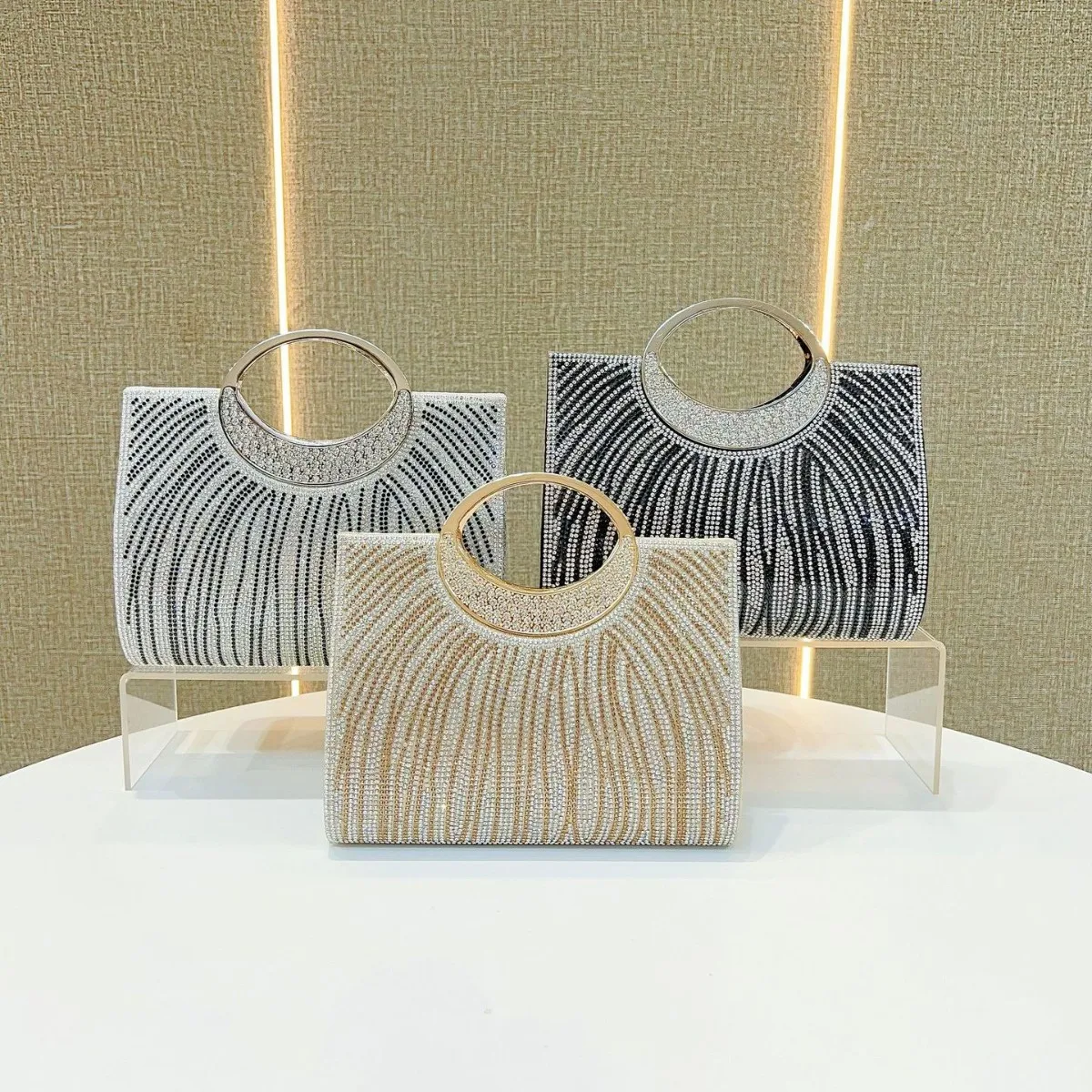 

Crystal Rhinestone Evening Bags Luxury Design Handbag for Weddings Dinner Party Clutch Purse 2025 women Shoulder Bags
