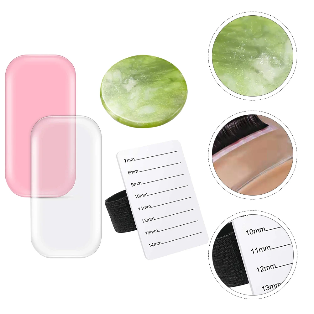 

1set Silicone Eyelash Grafting Pad Set Extension Plate Glue Holder For Salon Jade Pads Lash Lift Props Eyelash