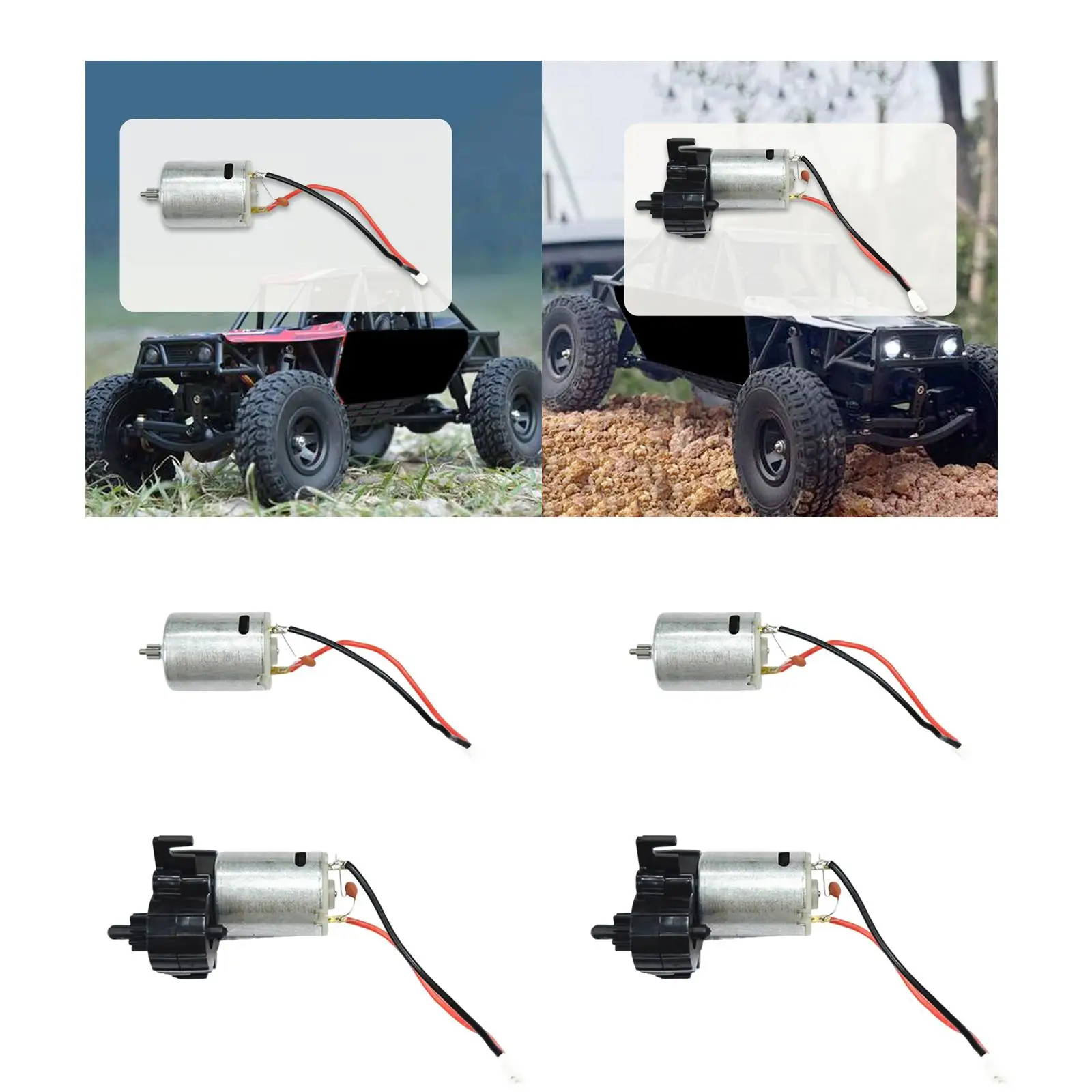 RC Car Motor Replacement Part with Cable Sturdy High Performance Direct Repair Suitable for Model Cars Hobbyists Home