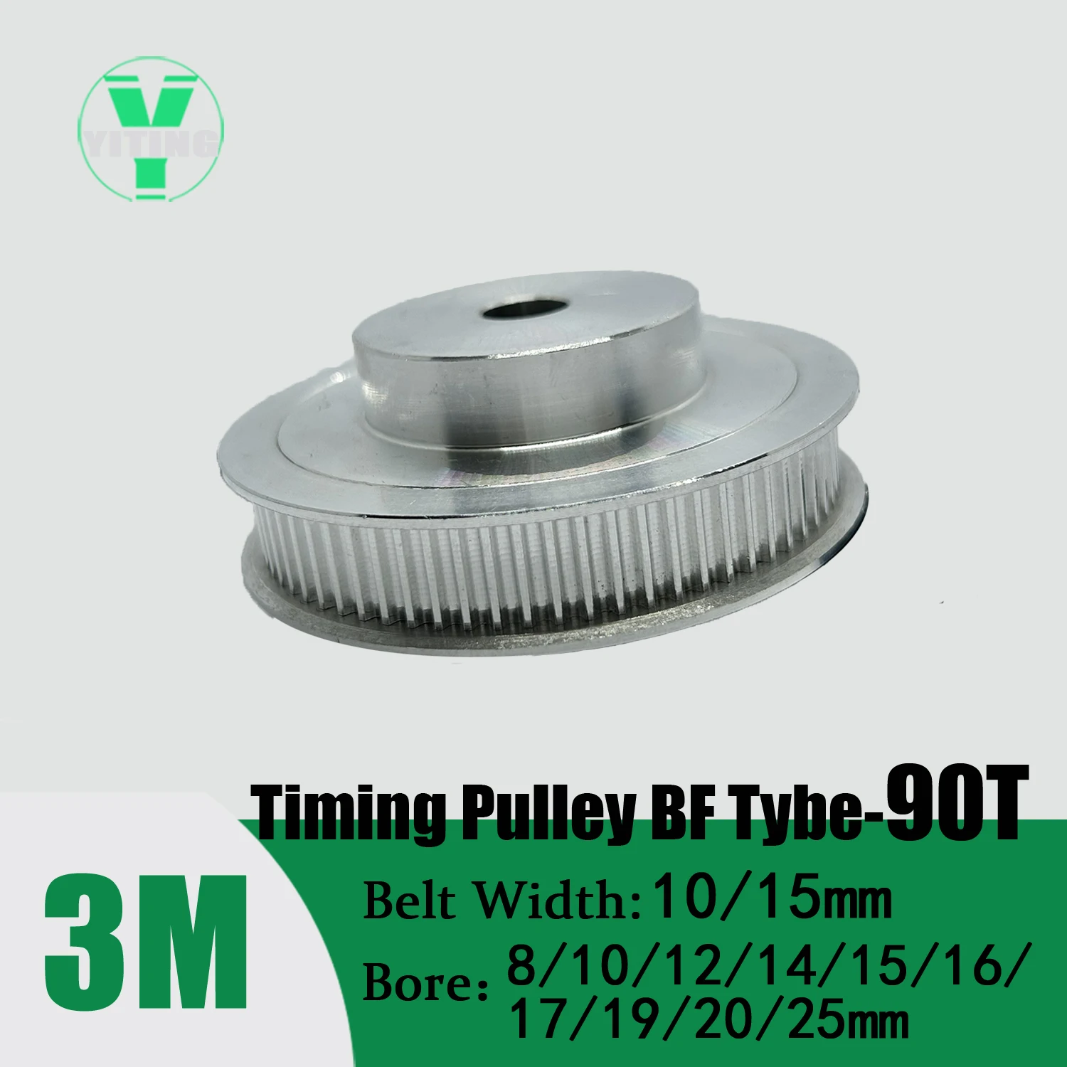 HTD3M 90teeth BF 3M 90T Timing Pulley Belt Width 10/15mm Bore 8/10/12/14/15/16/17/19/20/25mm Synchronous wheel Pitch Belt Pulley