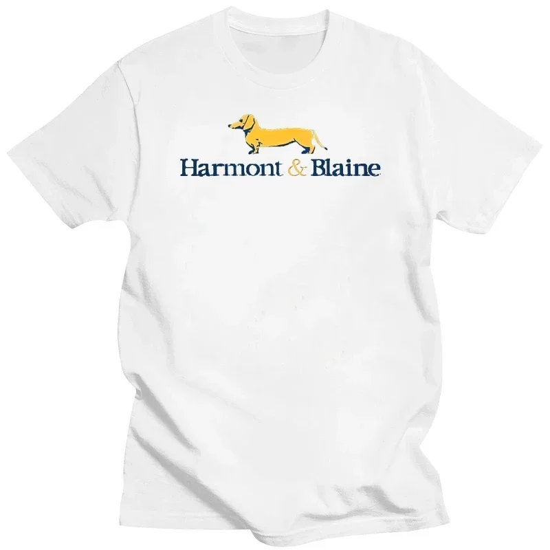 Nueva ropa para hombre, camisetas de algodón a la moda para hombre, camisetas con logotipo de Harmont y Blaine, camisetas informales de manga corta para hombre, color negro, S-5XL