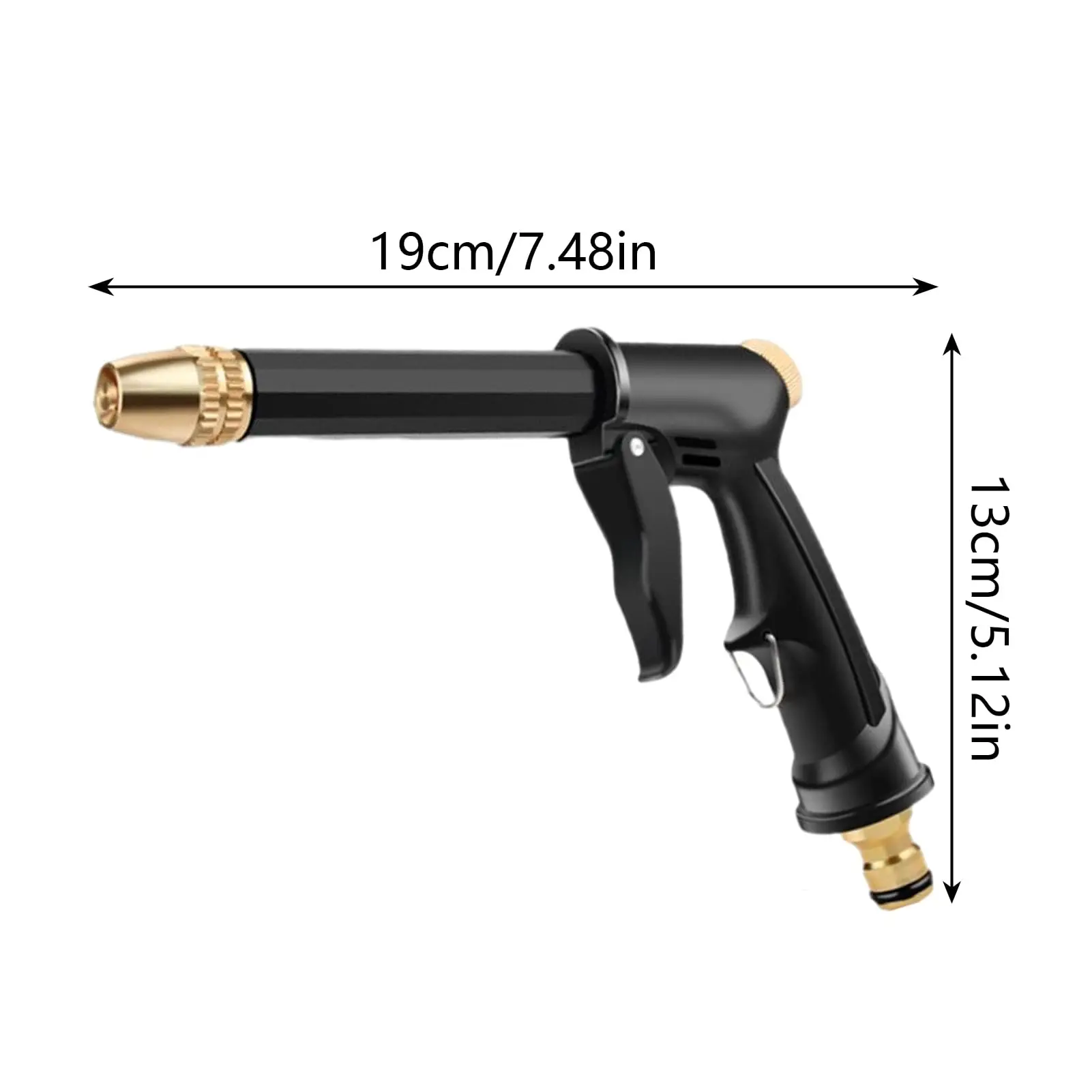 High Pressure Water Gun Household Car Wash Water Black Car Wash Adjustable Nozzle Water Watering Pipe Car Wash Gun for Plant