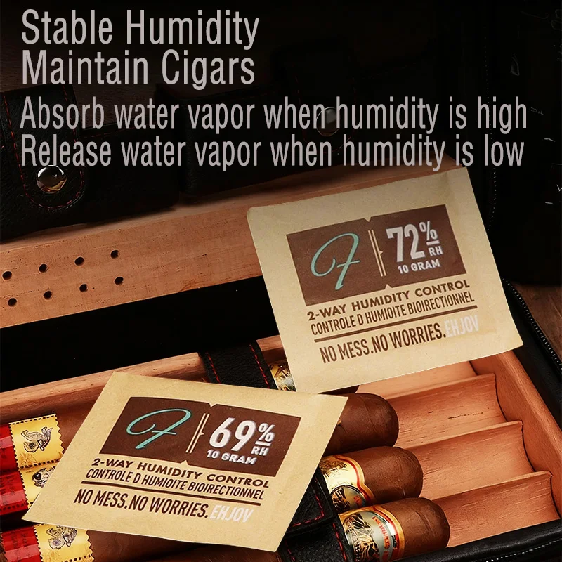 

Cigar Humidity Packs Cigars Tobacco Humidifier Humidor Moisturizing Package Bag 69% 72%10g 2-Way Humidity Control Cigar Packs