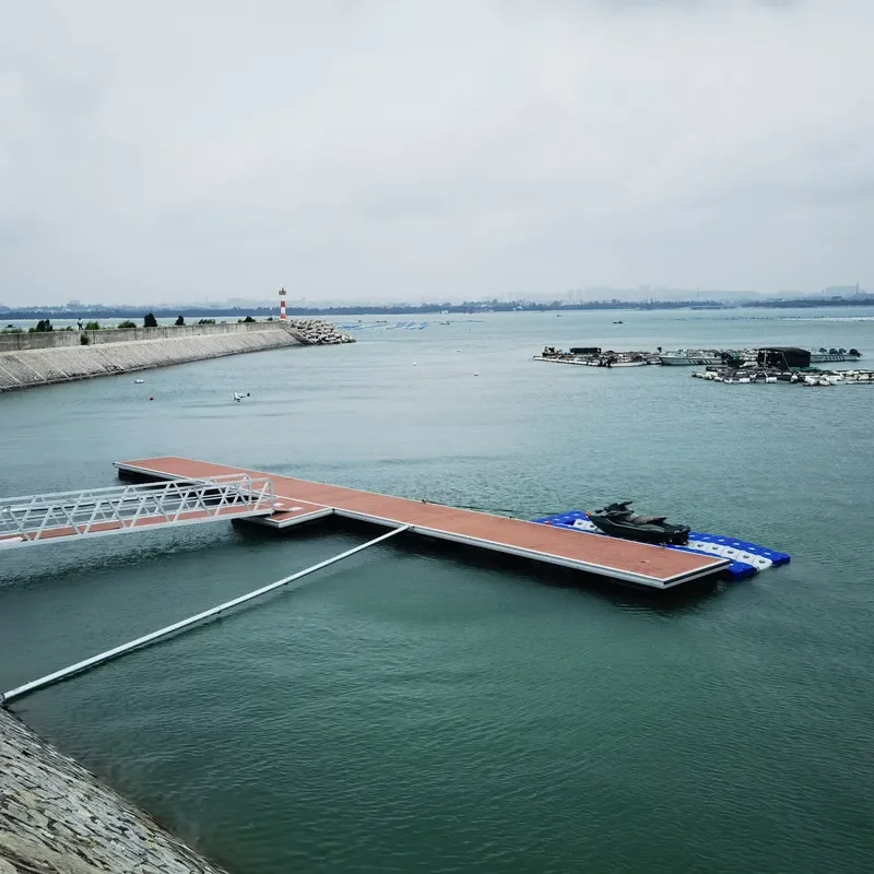 Aluminium Lake Docks with Deck and Poles Water Platform Bridge for Pier Featuring Piston Part