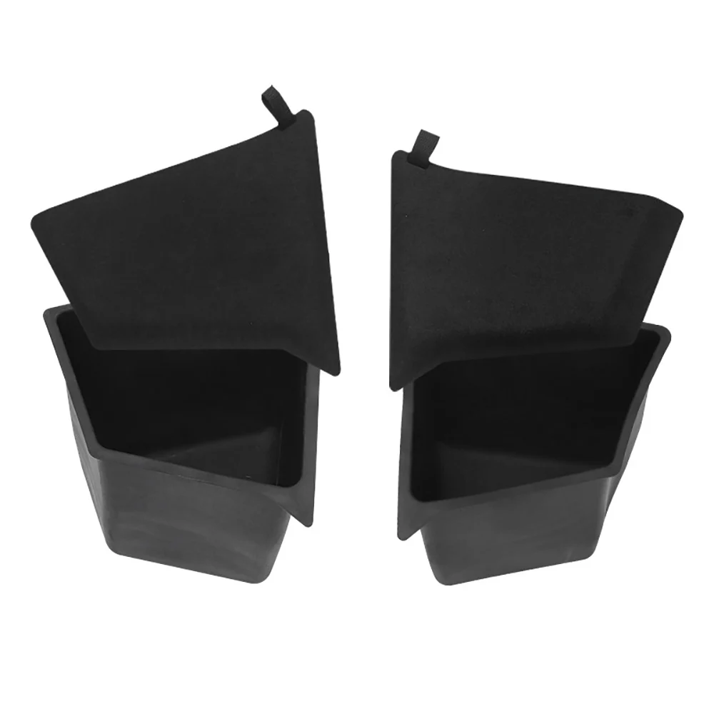 

2pc Rear Trunk Storage Boxes with Cover Plate for Tesla Model Y 5-Seats 2019-2022 Custom Boot Side Storage Bins Storage Tray Box